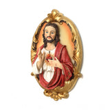Oval Christian Sacred Jesus Wall Plaque for Prayer Room, 15.9"
