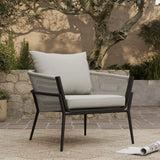 Ventura outdoor aluminum with PE rope armchair - LuxenHome