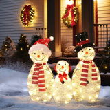 Outdoor-Lighted-Snowman-Family-Christmas-decorations