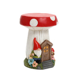 LuxenHome Gnome Mushroom MgO Indoor and Outdoor Sculpture Side Table - LuxenHome
