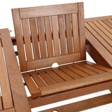 Lucia solid wood extendable ractangle outdoor dining table, 6-8 person - LuxenHome