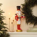 Christmas Nutcracker Soldier Decor Red with Lights, 2ft