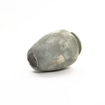 A Rustic Gold and Brown Terracotta Urn Vase by LuxenHome, 15.2 high, rests on its side against a plain white background, displaying a textured surface with aged distressing for timeless charm.