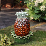 Pineapple ceramic tabletop bubbler water fountain - LuxenHome