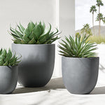 Essentia indoor/outdoor planter, round, small - LuxenHome
