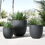 Essentia indoor/outdoor planter, round, small - LuxenHome