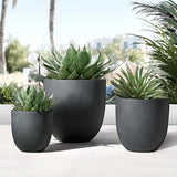 Essentia indoor/outdoor planter, round, small - LuxenHome