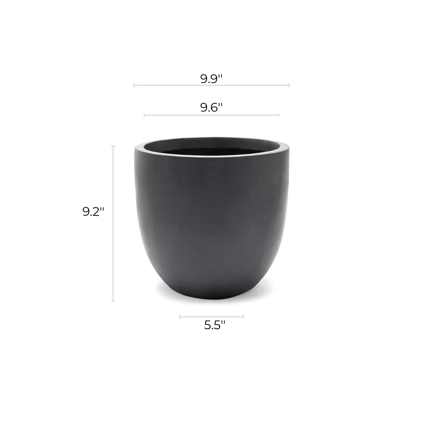 Essentia indoor/outdoor planter, round, small - LuxenHome