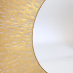 Close-up-of-Gold-Metal-Round-Wall-Mirror-from-a-set-of-3