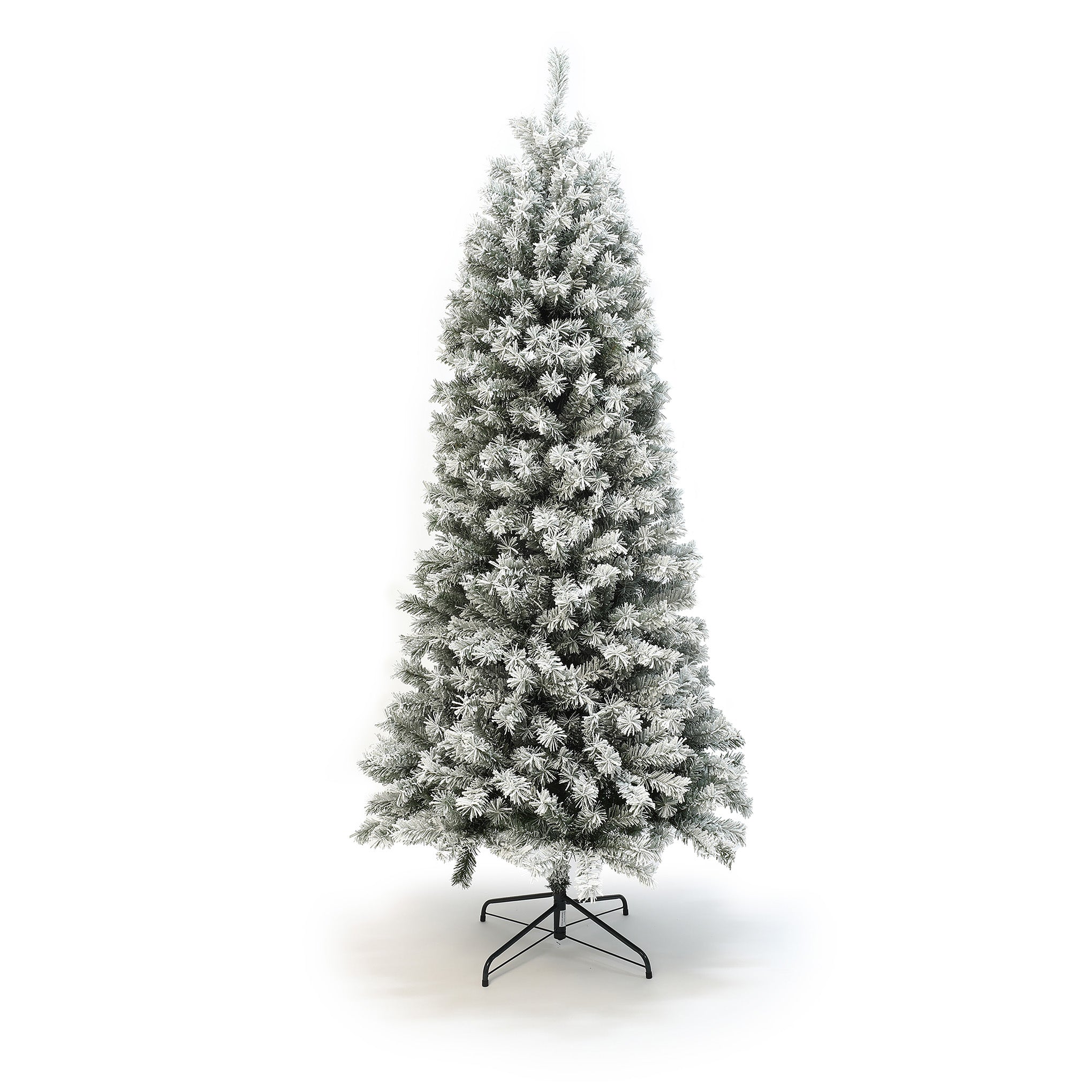 7ft Pre-Lit Snow-Flocked Artificial Christmas Tree - LuxenHome