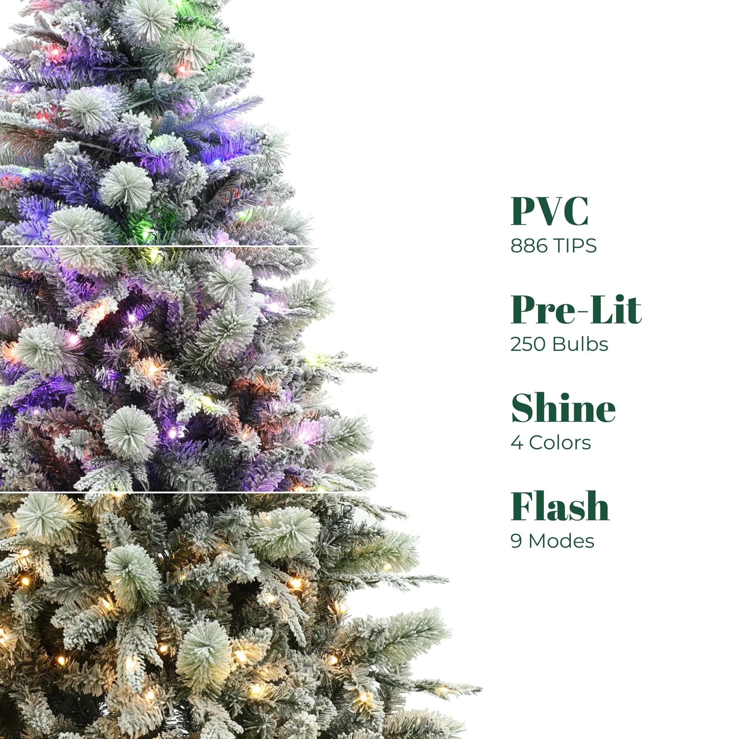 christmas-tree-with-250-led-multi-color-blue-red-green-purple-lights