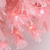 Pre-Lit Fiber Optic Pink Christmas Tree with lights,6ft