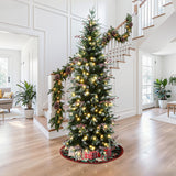 Pre-Lit Frosted Pencil Artificial Christmas Tree, 7.5ft