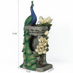 size-and-dimensions-of-outdoor-peacock-fountain-with-pump-and-led-lights
