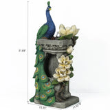 size-and-dimensions-of-outdoor-peacock-fountain-with-pump-and-led-lights