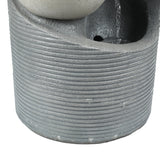 Modern Gray Resin Tiered Bowls Outdoor Water Fountain with Lights - LuxenHome