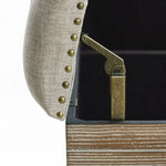 47.2-Inch Wide Upholstered Wood Storage Bench - LuxenHome