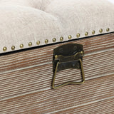 47.2-Inch Wide Upholstered Wood Storage Bench - LuxenHome