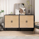 Attractive-Azhar-Black-Two-Door-Rattan-Storage-Cabinet-works-perfectly-with-modern-decor