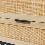 Azhar-drawer-with-rattan-detail-and-black-handle