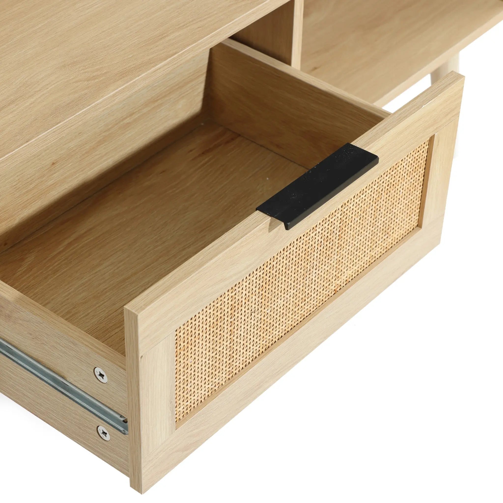 Zahra rattan coffee table with storage - LuxenHome