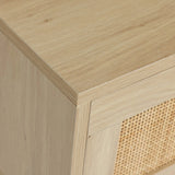 Zahra rattan coffee table with storage - LuxenHome