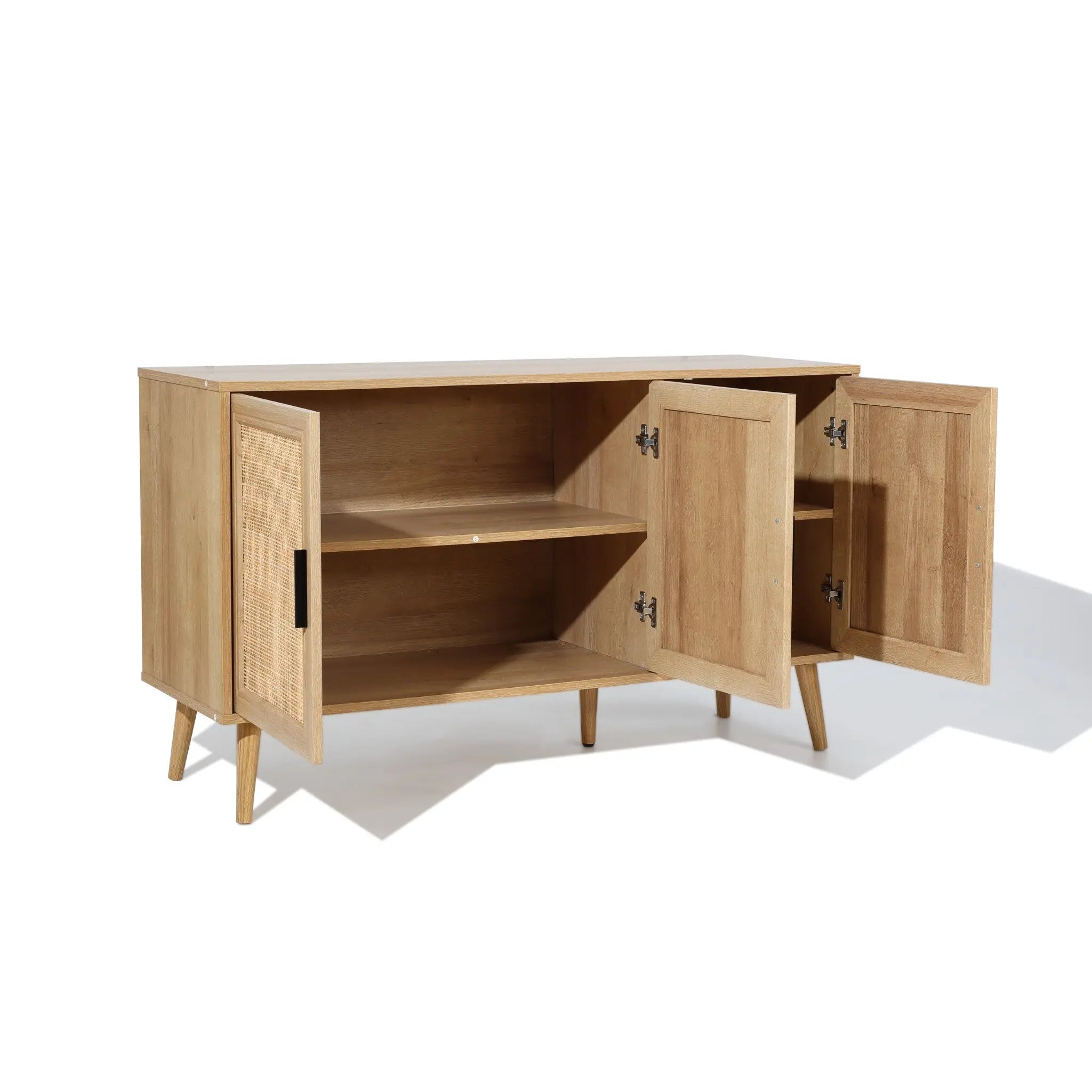 three-door-cabinet-with-rattan-decoration-and-storage-space