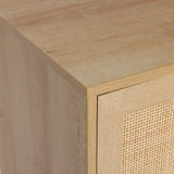 Zahra 2-door rattan wine cabinet - LuxenHome