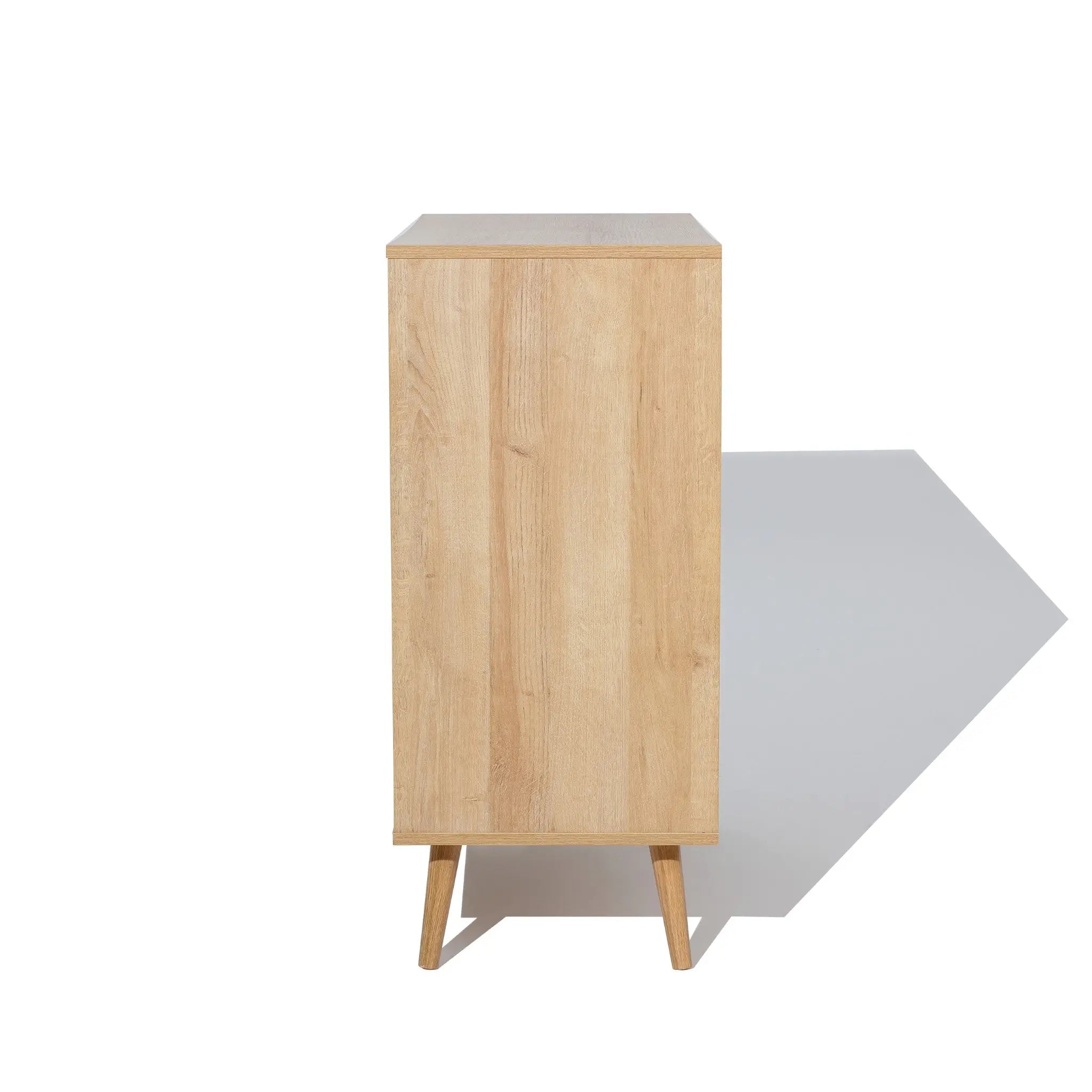Zahra 2-door rattan wine cabinet - LuxenHome