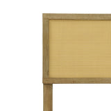 Layla free-standing wood and rattan headboard, king - LuxenHome