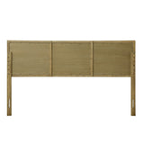 Layla free-standing wood and rattan headboard, king - LuxenHome