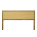 Layla free-standing wood and rattan headboard, king - LuxenHome