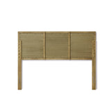Layla free-standing wood and rattan headboard, queen - LuxenHome