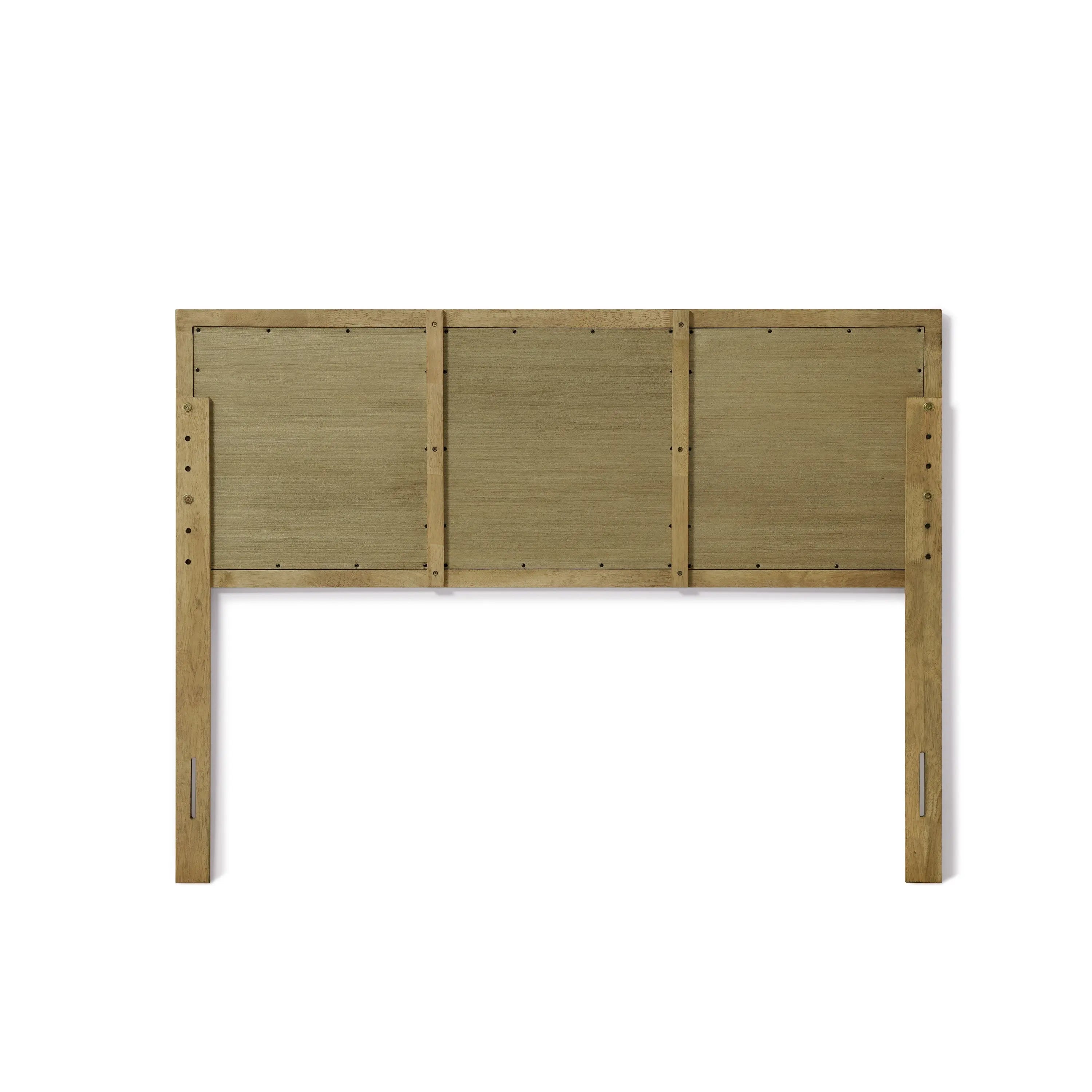 Layla free-standing wood and rattan headboard, queen - LuxenHome