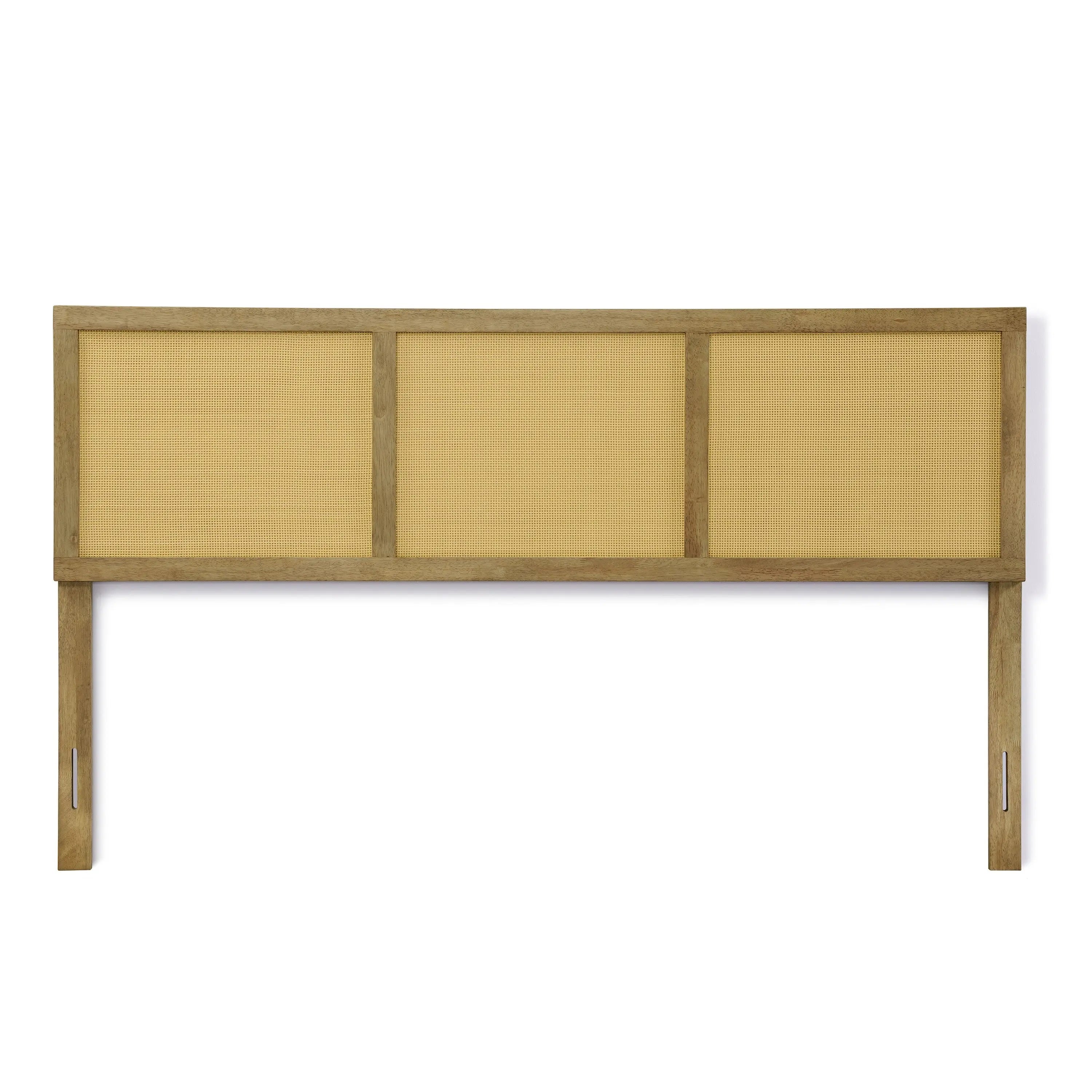 Tariq free-standing boho rattan headboard, king - LuxenHome