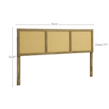 Tariq free-standing boho rattan headboard, king - LuxenHome