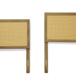 Tariq free-standing boho rattan headboard, king - LuxenHome