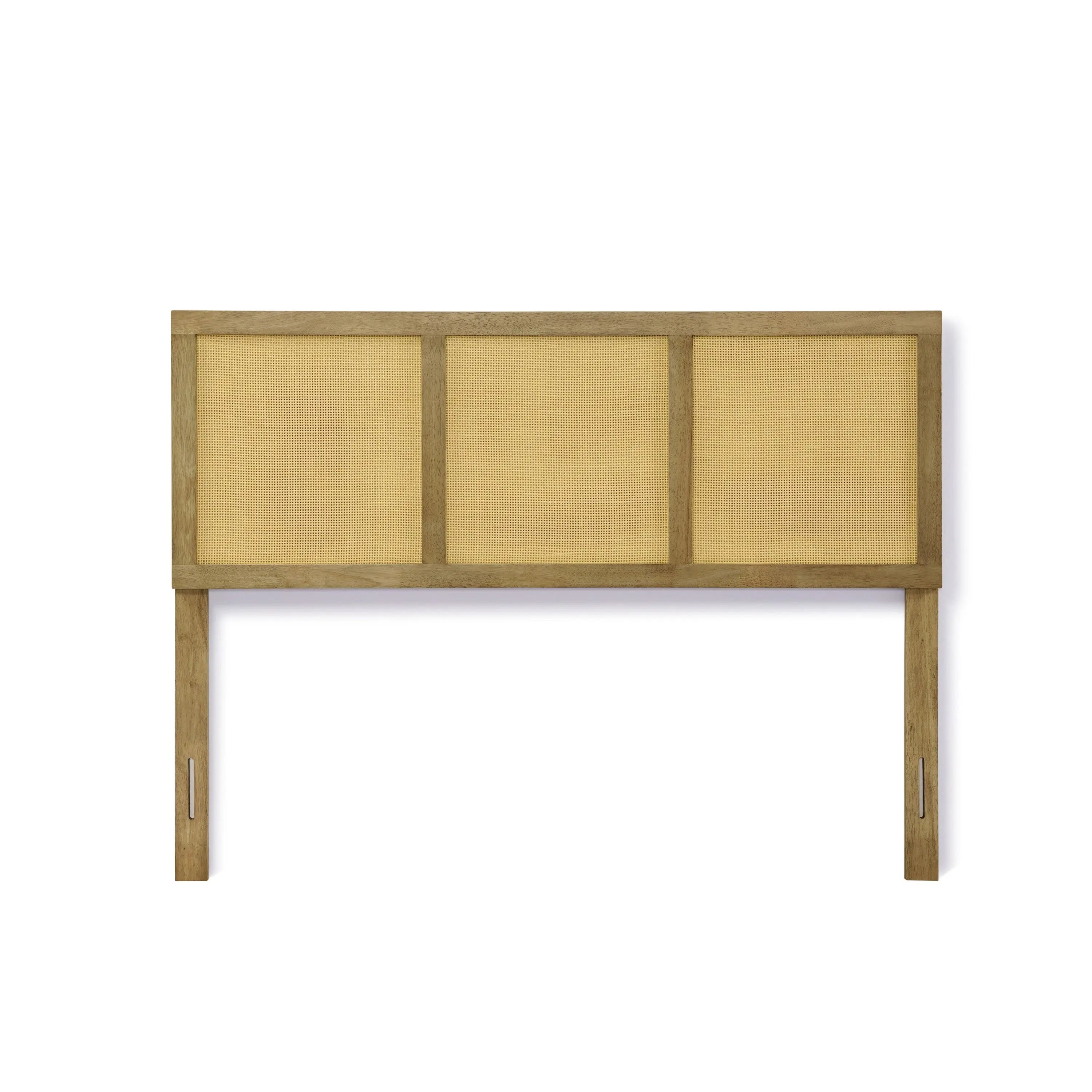 Tariq free-standing boho rattan headboard, queen - LuxenHome