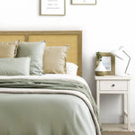 Tariq free-standing boho rattan headboard, queen - LuxenHome