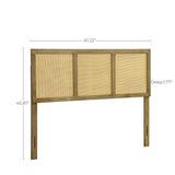 Tariq free-standing boho rattan headboard, queen - LuxenHome