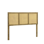 Tariq free-standing boho rattan headboard, queen - LuxenHome