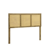 Tariq free-standing boho rattan headboard, queen - LuxenHome