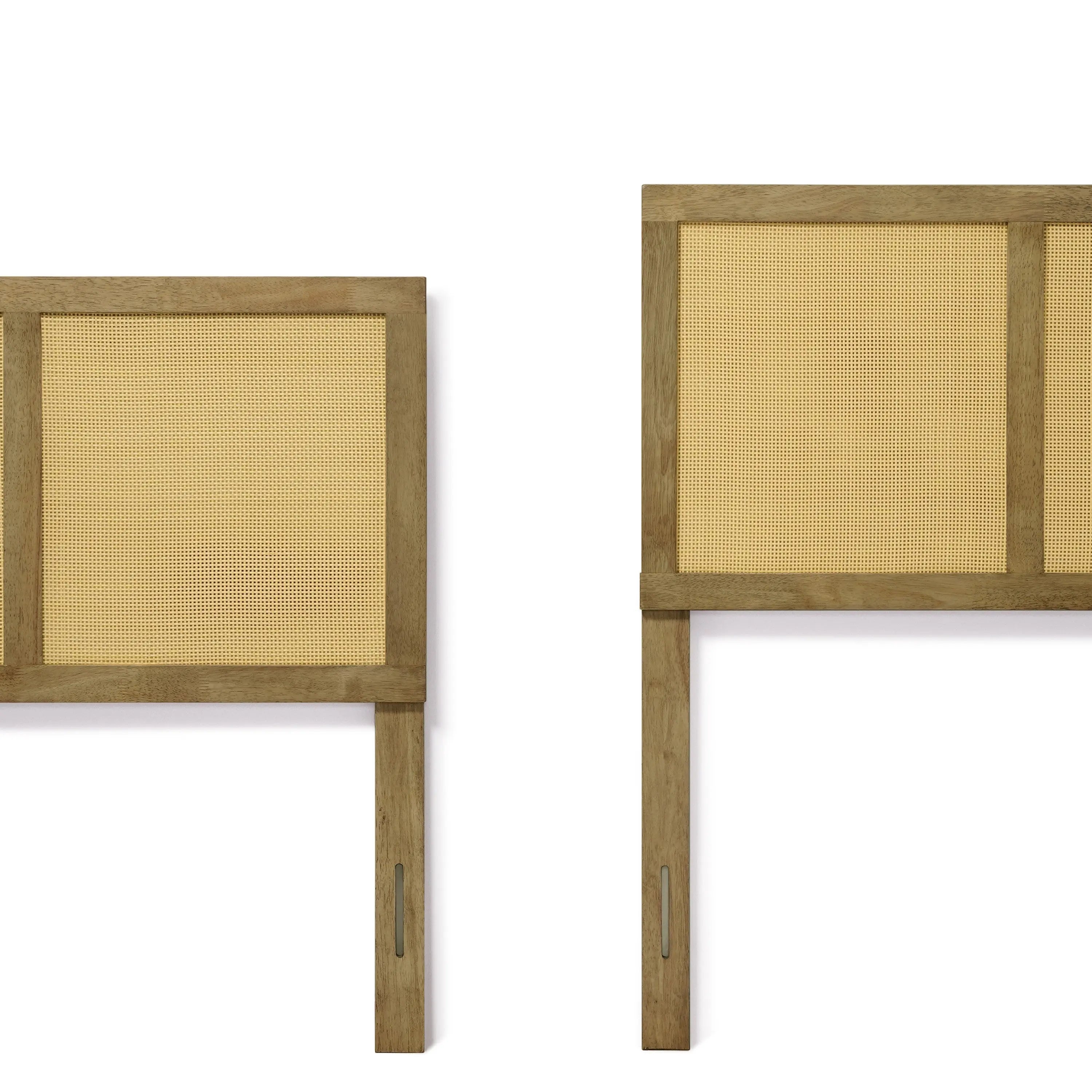 Tariq free-standing boho rattan headboard, queen - LuxenHome