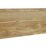 Arne free-standing wood and rattan headboard, king - LuxenHome