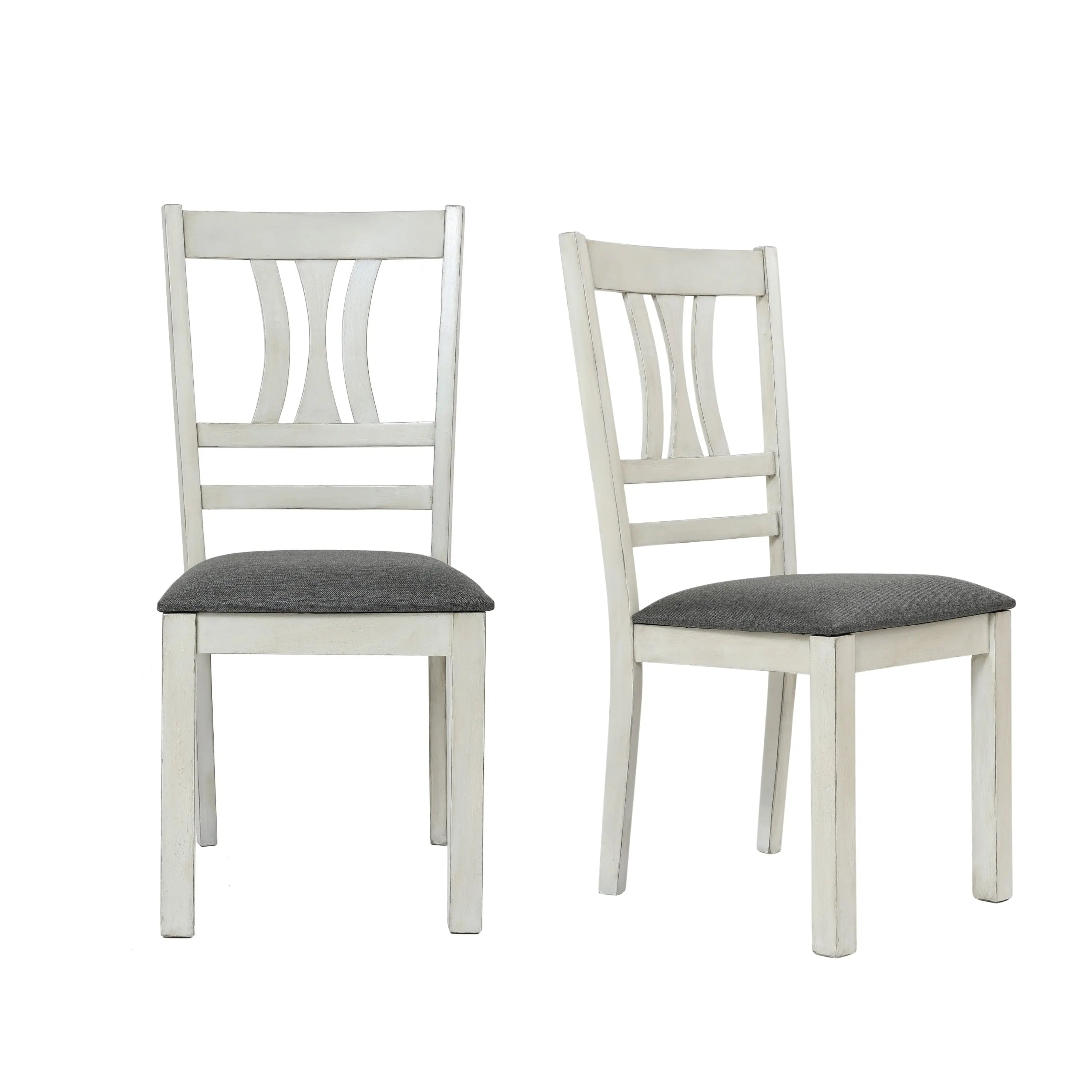 Modern Distressed Dining Chair, Set of 2 - LuxenHome