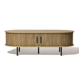 Aria tambour door coffee table, oak - LuxenHome
