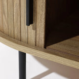 Aria tambour door coffee table, oak - LuxenHome
