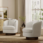 Janice upholstered swivel accent chair - LuxenHome