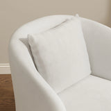 Janice upholstered swivel accent chair - LuxenHome