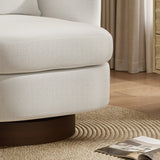 Janice upholstered swivel accent chair - LuxenHome